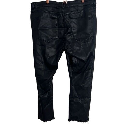 DL1961 Marianna Hewitt Coated Instasculpt Bridget Cropped Pants Black Size 20W - Picture 11 of 11